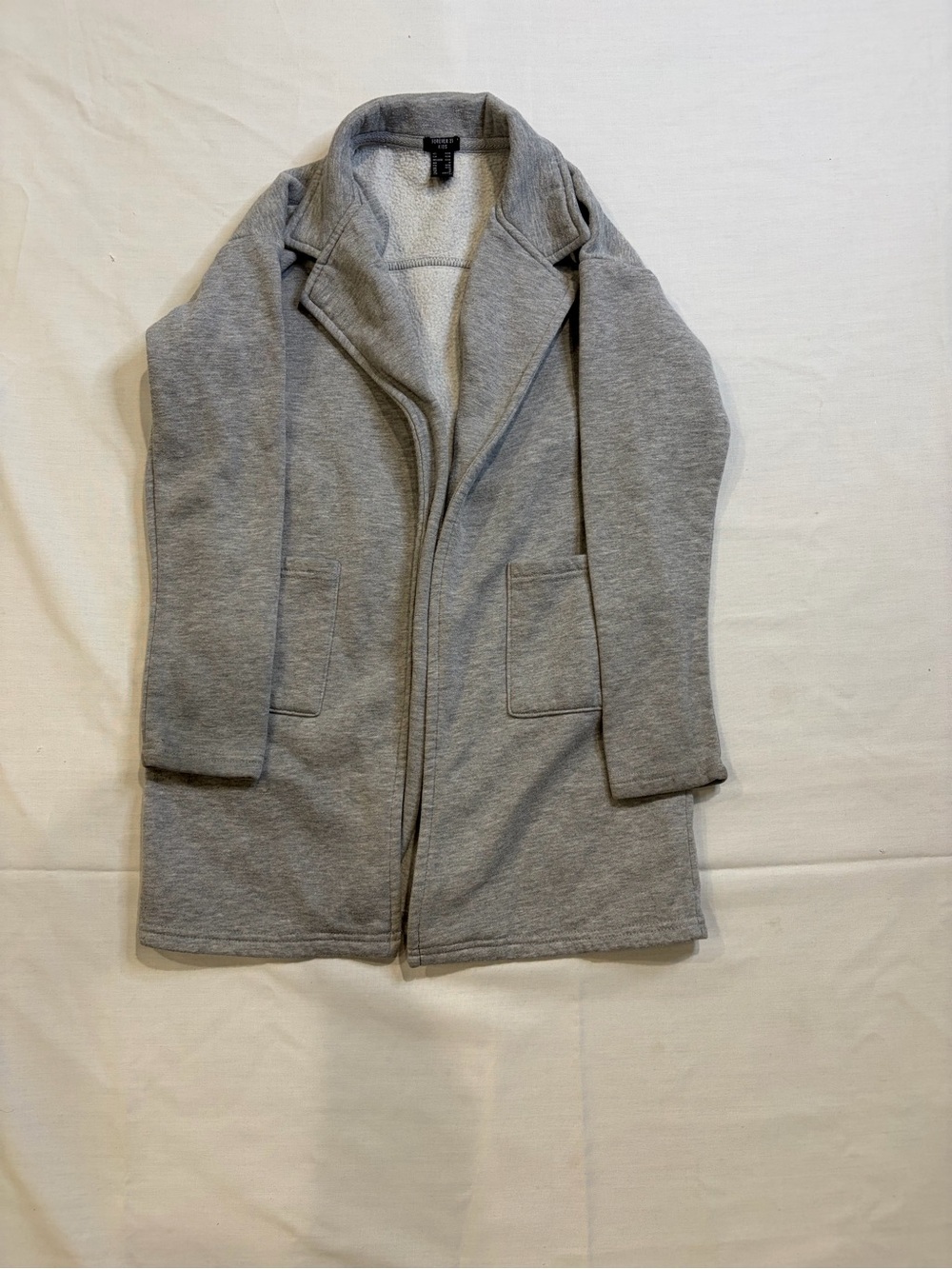 Forever 21 Kids Light Gray Fleece-Lined Hoodie